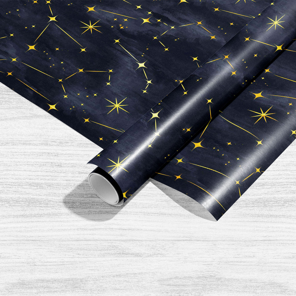 Night Sky Pattern D2 Art & Craft Gift Wrapping Paper-Wrapping Papers-WRP_PP-IC 5016273 IC 5016273, Art and Paintings, Astrology, Astronomy, Black, Black and White, Cosmology, Horoscope, Illustrations, Patterns, Retro, Signs, Signs and Symbols, Space, Stars, Sun Signs, Zodiac, night, sky, pattern, d2, art, craft, gift, wrapping, paper, constellation, texture, backdrop, background, classic, cosmos, dark, blue, design, elegant, fine, line, gold, golden, illustration, seamless, simple, subtle, wallpaper, artzfo