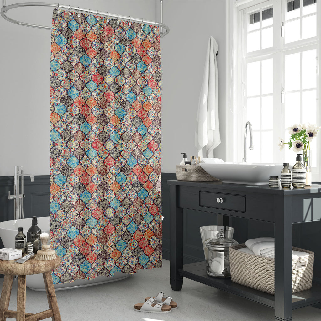 Colorful Turkish Style Washable Waterproof Shower Curtain-Shower Curtains-CUR_SH_EL-IC 5016284 IC 5016284, Abstract Expressionism, Abstracts, African, Ancient, Art and Paintings, Botanical, Collages, Culture, Decorative, Ethnic, Floral, Flowers, Hand Drawn, Historical, Illustrations, Indian, Mandala, Medieval, Mexican, Moroccan, Nature, Patterns, Retro, Semi Abstract, Signs, Signs and Symbols, Traditional, Tribal, Turkish, Victorian, Vintage, World Culture, colorful, style, washable, waterproof, shower, cur