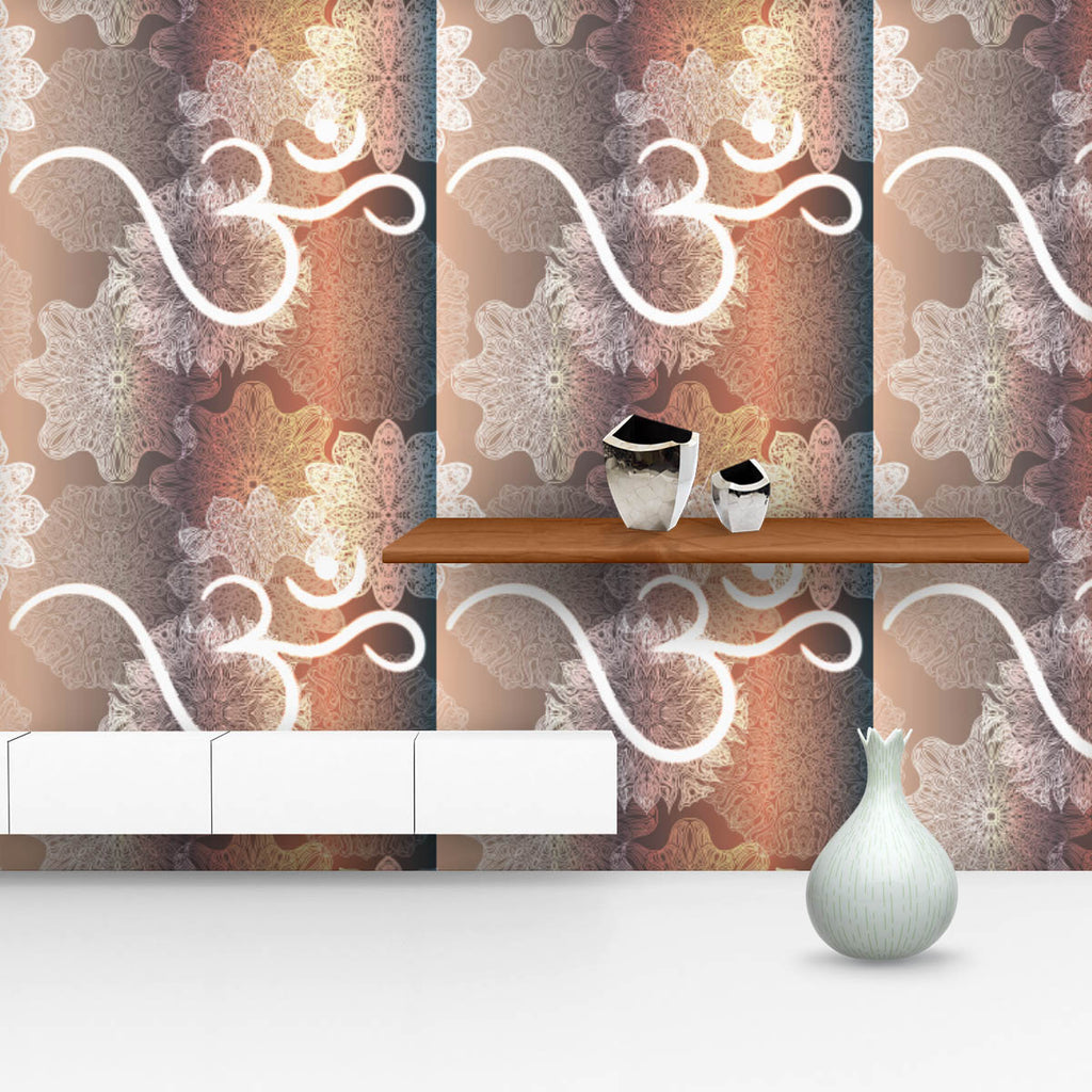 Ornate Mandala & Hindu Om Aum Symbol D2 Wallpaper Roll-Wallpapers Peel & Stick-WAL_PA-IC 5016290 IC 5016290, Abstract Expressionism, Abstracts, Asian, Botanical, Buddhism, Culture, Decorative, Ethnic, Floral, Flowers, God Buddha, Hinduism, Illustrations, Indian, Mandala, Nature, Patterns, Religion, Religious, Semi Abstract, Signs, Signs and Symbols, Spiritual, Symbols, Traditional, Tribal, World Culture, ornate, hindu, om, aum, symbol, d2, wallpaper, roll, abstract, asia, background, bright, buddha, design,