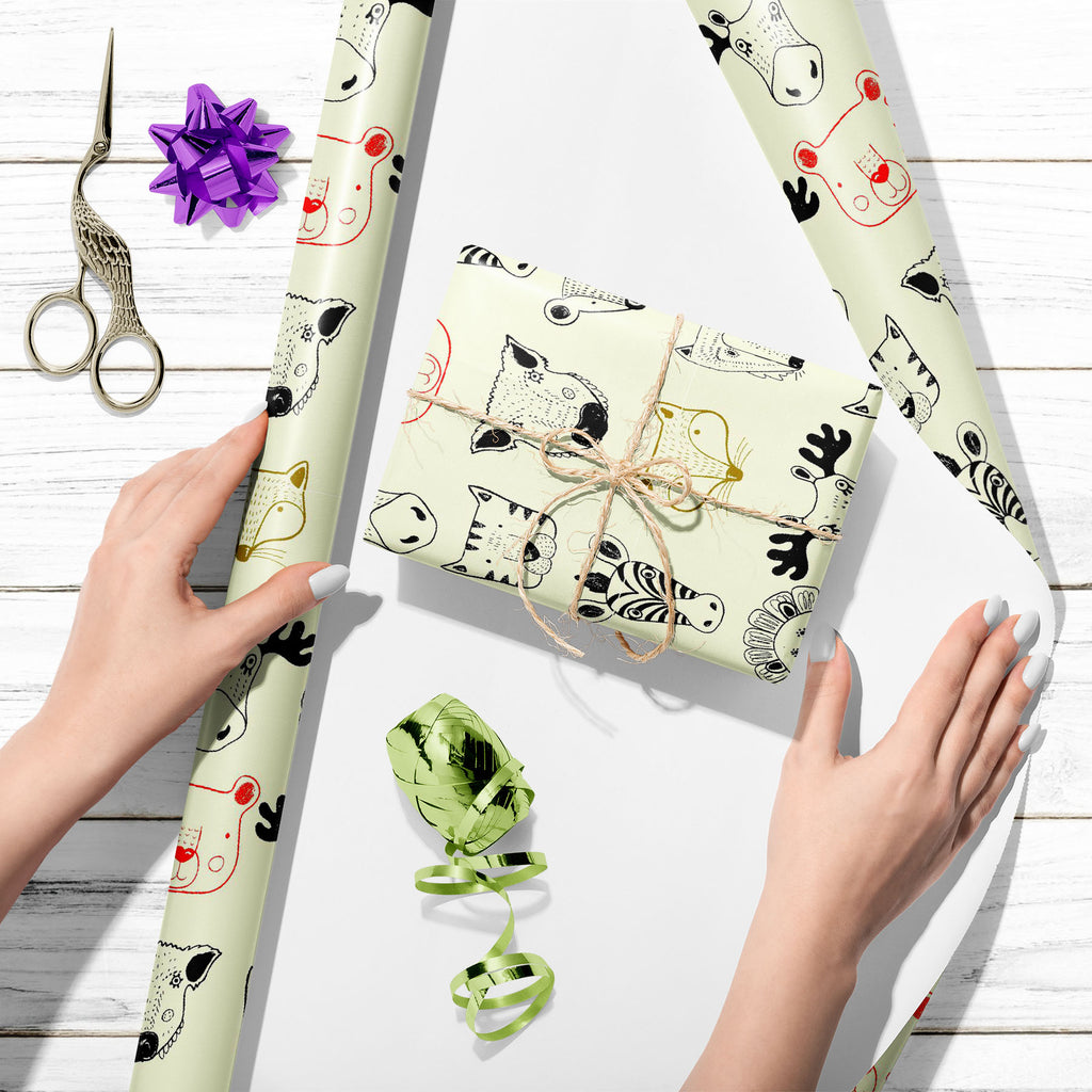 Hand-Drawn Forest Animals Art & Craft Gift Wrapping Paper-Wrapping Papers-WRP_PP-IC 5016294 IC 5016294, Animals, Animated Cartoons, Art and Paintings, Baby, Books, Caricature, Cartoons, Children, Digital, Digital Art, Fashion, Graphic, Hand Drawn, Illustrations, Kids, Nature, Patterns, Scenic, Signs, Signs and Symbols, Symbols, Wildlife, Wooden, hand-drawn, forest, art, craft, gift, wrapping, paper, animal, vector, illustration, cute, face, doodle, fox, design, wild, head, line, tiger, wolf, elk, linear, li