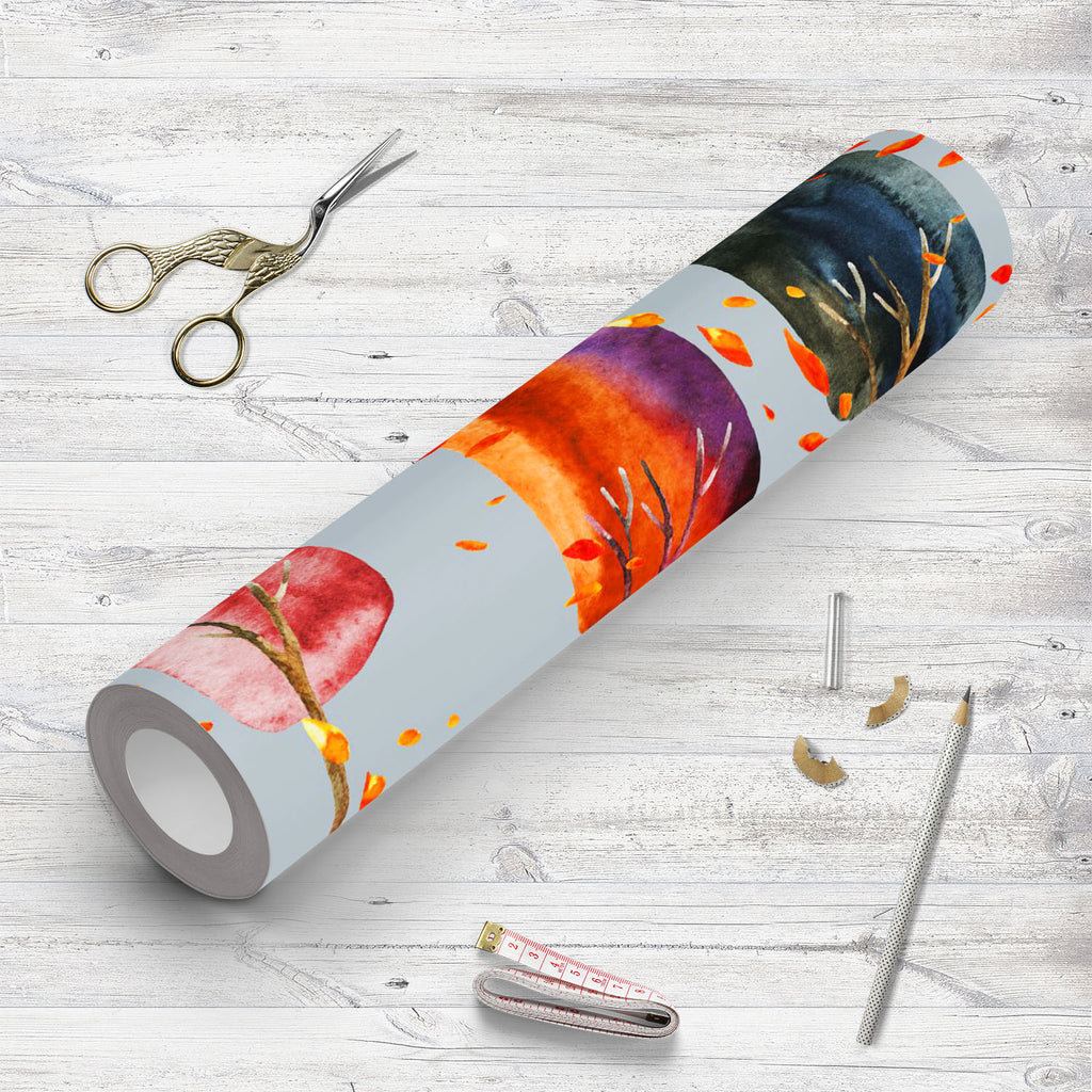 Abstract Autumn Pattern D1 Wallpaper Roll - Wallpapers Peel & Stick - ArtzFolio.com