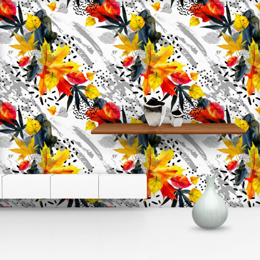 Abstract Autumn Fall Pattern D2 Wallpaper Roll - Wallpapers Peel & Stick - ArtzFolio.com