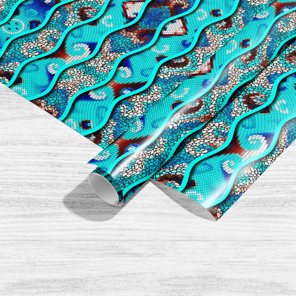 Turquoise mosaic Art & Craft Gift Wrapping Paper-Wrapping Papers-WRP_PP-IC 5016307 IC 5016307, Ancient, Art and Paintings, Circle, Culture, Decorative, Ethnic, Geometric, Geometric Abstraction, Historical, Illustrations, Marble and Stone, Medieval, Patterns, Retro, Traditional, Tribal, Vintage, World Culture, turquoise, mosaic, art, craft, gift, wrapping, paper, backdrop, background, broken, ceramic, continuity, creative, curved, decor, floor, texture, glass, grunge, indian, style, irregular, tile, masonry,