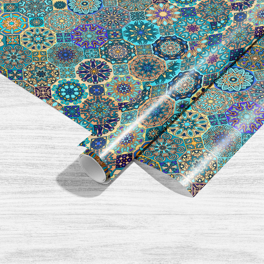 Vintage Floral & Mandala D13 Art & Craft Gift Wrapping Paper-Wrapping Papers-WRP_PP-IC 5016309 IC 5016309, Abstract Expressionism, Abstracts, African, Ancient, Art and Paintings, Bohemian, Botanical, Culture, Decorative, Ethnic, Floral, Flowers, Geometric, Geometric Abstraction, Historical, Illustrations, Indian, Mandala, Medieval, Mexican, Moroccan, Nature, Patterns, Pets, Retro, Semi Abstract, Signs, Signs and Symbols, Traditional, Tribal, Vintage, World Culture, d13, art, craft, gift, wrapping, paper, pa