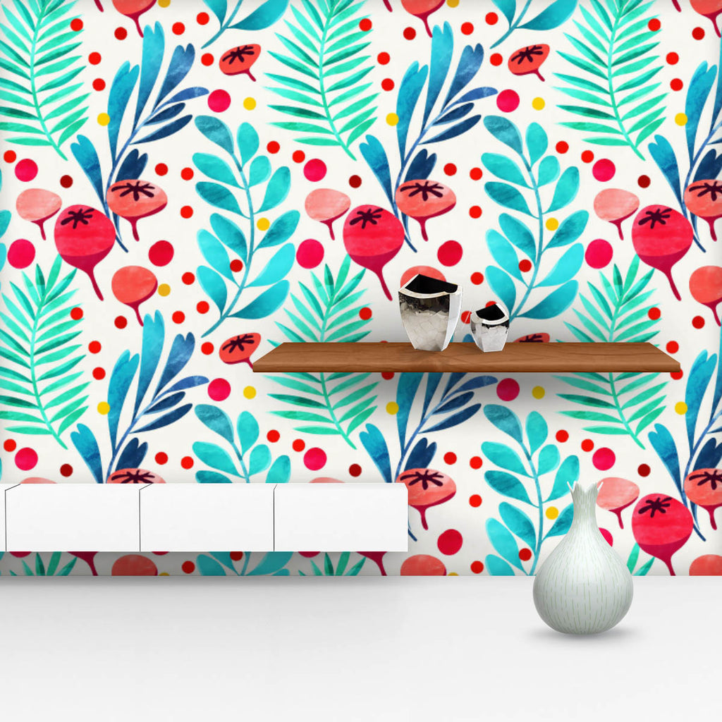 Watercolour Botanical Pattern D1 Wallpaper Roll-Wallpapers Peel & Stick-WAL_PA-IC 5016310 IC 5016310, Art and Paintings, Botanical, Floral, Flowers, Illustrations, Nature, Patterns, Scenic, Signs, Signs and Symbols, Watercolour, pattern, d1, wallpaper, roll, watercolor, flower, illustration, art, backdrop, background, beige, berries, bloom, blue, colorful, design, bud, garden, leaf, paper, petal, pink, seamless, stem, teal, texture, vibrant, wrapping, yellow, artzfolio, wallpapers for bedroom, wall papers f