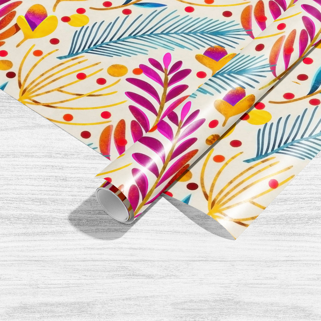 Watercolor Floral Art Art & Craft Gift Wrapping Paper-Wrapping Papers-WRP_PP-IC 5016312 IC 5016312, Art and Paintings, Botanical, Floral, Flowers, Illustrations, Nature, Patterns, Scenic, Signs, Signs and Symbols, Watercolour, watercolor, art, craft, gift, wrapping, paper, pattern, wallpaper, background, backdrop, beige, berries, bloom, blue, colorful, design, flower, bud, garden, illustration, leaf, petal, pink, seamless, stem, teal, texture, vibrant, yellow, artzfolio, wrapping paper, gift wrapping paper,