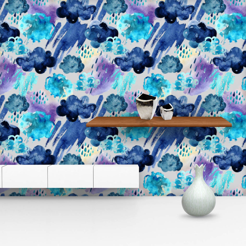 Watercolor Fall Shower Pattern Wallpaper Roll-Wallpapers Peel & Stick-WAL_PA-IC 5016319 IC 5016319, Art and Paintings, Digital, Digital Art, Graphic, Illustrations, Nature, Patterns, Scenic, Seasons, Signs, Signs and Symbols, Splatter, Watercolour, watercolor, fall, shower, pattern, wallpaper, roll, art, autumn, background, blue, brush, cloud, cold, color, design, doodle, downpour, draw, drench, drizzle, drop, forecast, illustration, liquid, moisture, mood, natural, paddle, paint, pour, precipitation, rain,