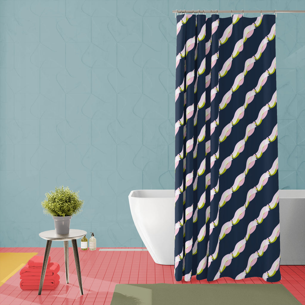 Abstract Pastel Waves Washable Waterproof Shower Curtain - Shower Curtains - ArtzFolio.com