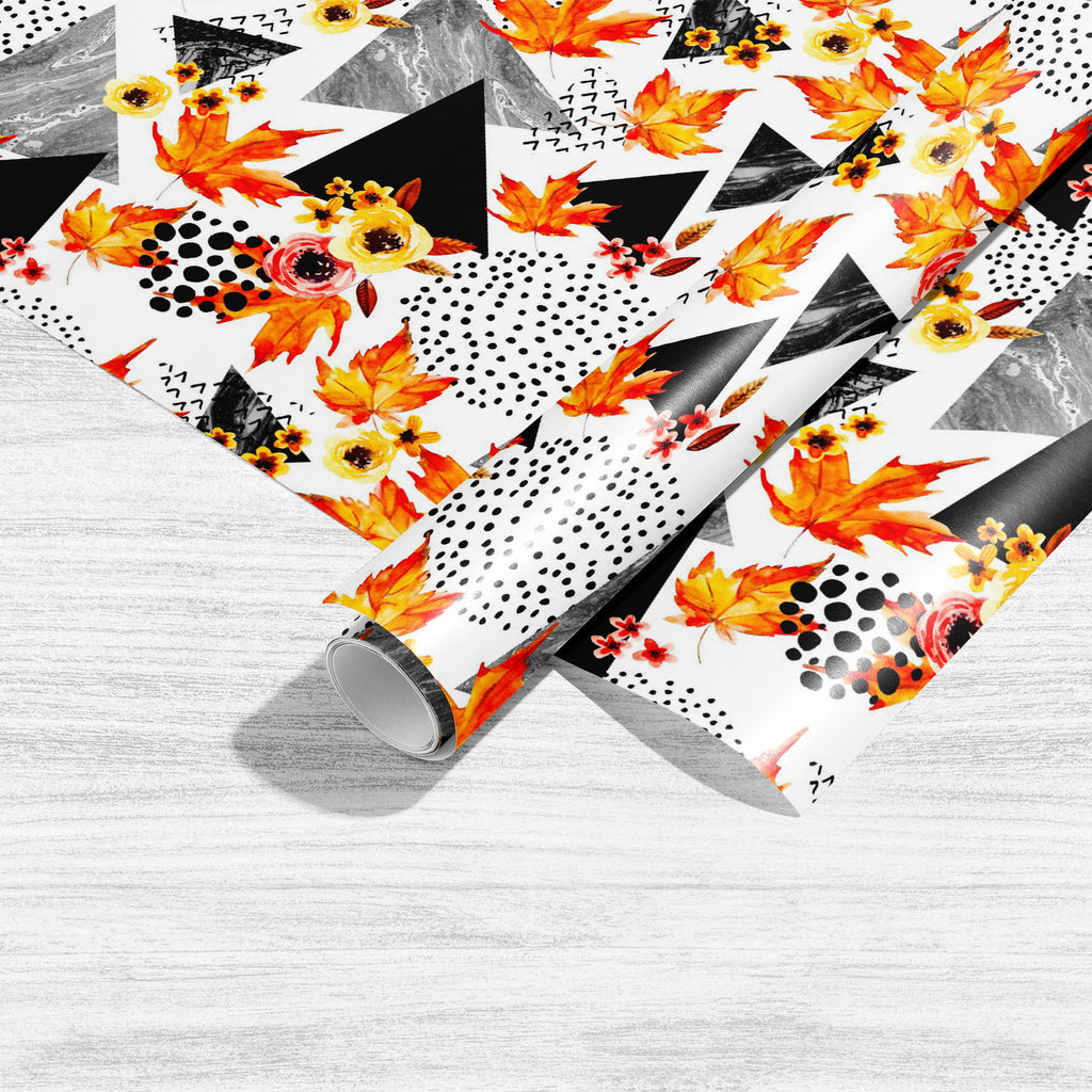 Watercolor Autumn D1 Art & Craft Gift Wrapping Paper-Wrapping Papers-WRP_PP-IC 5016330 IC 5016330, 80s, 90s, Abstract Expressionism, Abstracts, Art and Paintings, Black, Black and White, Bling, Botanical, Circle, Digital, Digital Art, Dots, Floral, Flowers, Geometric, Geometric Abstraction, Graphic, Illustrations, Marble, Marble and Stone, Nature, Patterns, Scenic, Semi Abstract, Signs, Signs and Symbols, Triangles, Watercolour, White, watercolor, autumn, d1, art, craft, gift, wrapping, paper, daisy, leaf, 