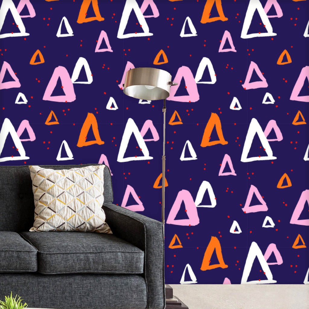 Abstract Triangles and Dots Wallpaper Roll - Wallpapers Peel & Stick - ArtzFolio.com
