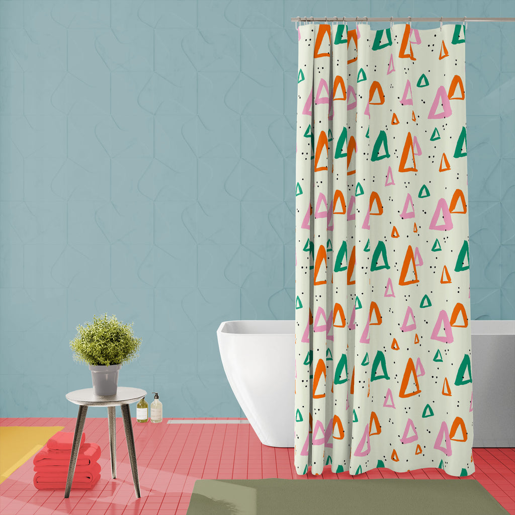 Abstract Geometrical Shapes D2 Washable Waterproof Shower Curtain - Shower Curtains - ArtzFolio.com