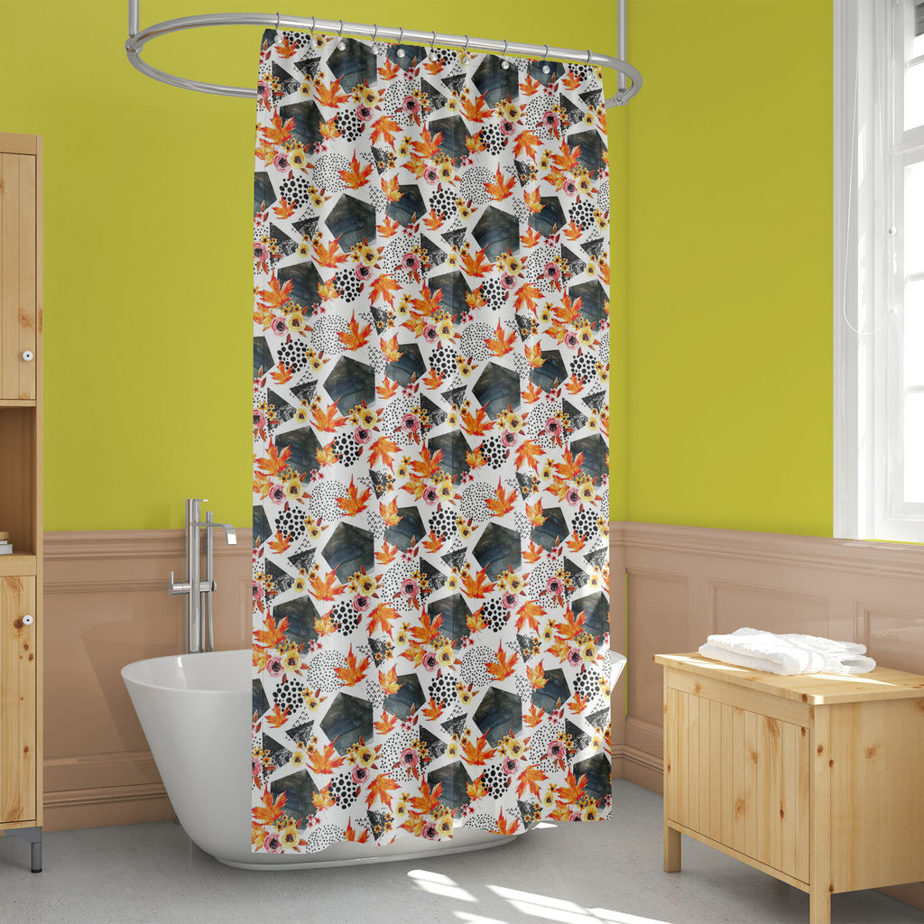 Watercolor Autumn D2 Washable Waterproof Shower Curtain-Shower Curtains-CUR_SH_EL-IC 5016334 IC 5016334, 80s, 90s, Abstract Expressionism, Abstracts, Art and Paintings, Black, Black and White, Bling, Botanical, Circle, Digital, Digital Art, Dots, Floral, Flowers, Geometric, Geometric Abstraction, Graphic, Illustrations, Marble, Marble and Stone, Nature, Patterns, Scenic, Semi Abstract, Triangles, Watercolour, White, watercolor, autumn, d2, washable, waterproof, shower, curtain, pattern, seamless, thanksgivi