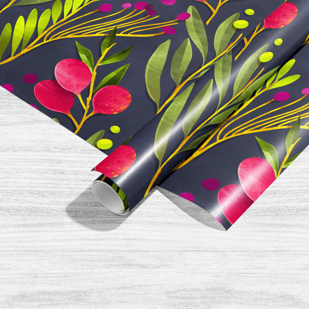 Botanical Floral D4 Art & Craft Gift Wrapping Paper-Wrapping Papers-WRP_PP-IC 5016338 IC 5016338, Art and Paintings, Botanical, Floral, Flowers, Illustrations, Nature, Patterns, Scenic, Signs, Signs and Symbols, Watercolour, d4, art, craft, gift, wrapping, paper, pattern, seamless, backdrop, background, berries, bloom, blue, dark, delicate, design, elegant, flower, bud, garden, green, illustration, leaf, petal, red, stem, texture, vibrant, wallpaper, watercolor, artzfolio, wrapping paper, gift wrapping pape