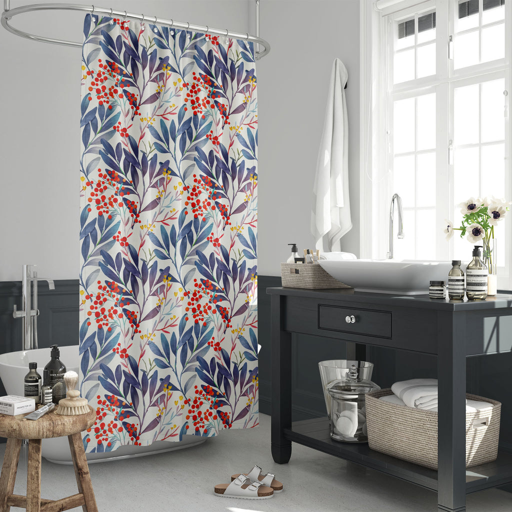 Botanical Floral D5 Washable Waterproof Shower Curtain-Shower Curtains-CUR_SH_EL-IC 5016339 IC 5016339, Art and Paintings, Botanical, Floral, Flowers, Illustrations, Nature, Patterns, Scenic, Signs, Signs and Symbols, Watercolour, d5, washable, waterproof, shower, curtain, pattern, watercolor, seamless, illustration, background, flower, blue, leaf, texture, wallpaper, yellow, delicate, red, vibrant, backdrop, bloom, paper, art, beige, berries, design, elegant, bud, garden, light, petal, stem, wrapping, artz