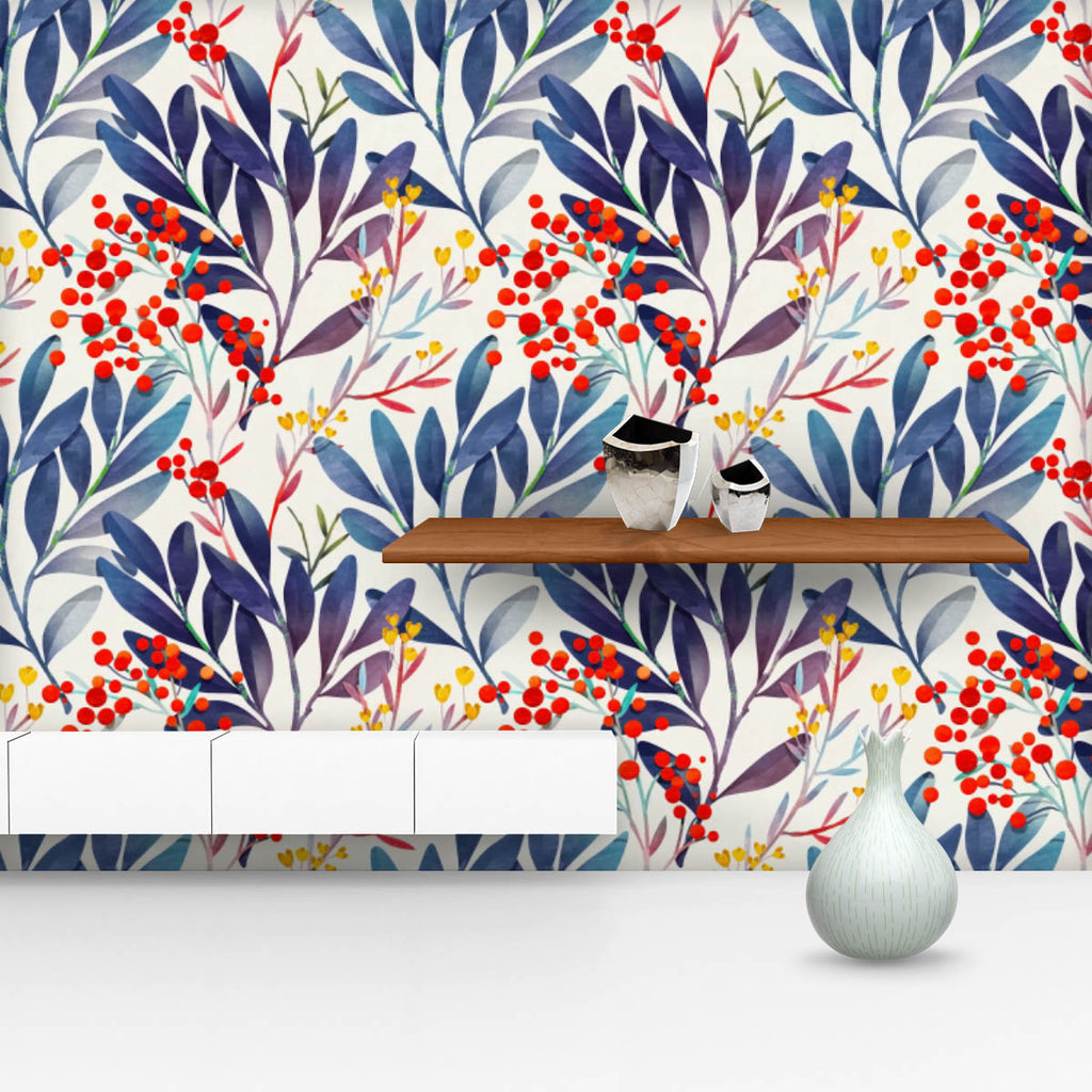 Botanical Floral D5 Wallpaper Roll-Wallpapers Peel & Stick-WAL_PA-IC 5016339 IC 5016339, Art and Paintings, Botanical, Floral, Flowers, Illustrations, Nature, Patterns, Scenic, Signs, Signs and Symbols, Watercolour, d5, wallpaper, roll, pattern, watercolor, seamless, illustration, background, flower, blue, leaf, texture, yellow, delicate, red, vibrant, backdrop, bloom, paper, art, beige, berries, design, elegant, bud, garden, light, petal, stem, wrapping, artzfolio, wallpapers for bedroom, wall papers full 