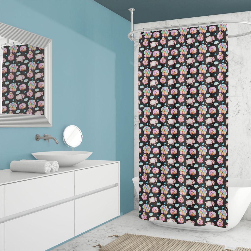 Watercolor Pink Sheeps D1 Washable Waterproof Shower Curtain-Shower Curtains-CUR_SH_EL-IC 5016342 IC 5016342, Animals, Art and Paintings, Birthday, Black, Black and White, Botanical, Festivals and Occasions, Festive, Floral, Flowers, Hand Drawn, Holidays, Illustrations, Nature, Patterns, Pets, Signs, Signs and Symbols, Watercolour, watercolor, pink, sheeps, d1, washable, waterproof, shower, curtain, animal, air, balloon, art, baby, background, blue, card, child, cloud, collection, cute, dark, decor, design,