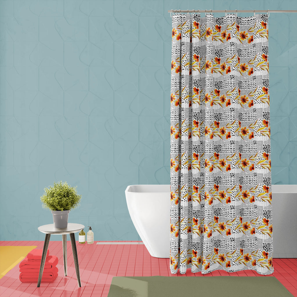 Autumn Dahlia Flowers Washable Waterproof Shower Curtain-Shower Curtains-CUR_SH_EL-IC 5016354 IC 5016354, Art and Paintings, Black, Black and White, Botanical, Digital, Digital Art, Dots, Floral, Flowers, Geometric, Geometric Abstraction, Graphic, Illustrations, Nature, Patterns, Scenic, Signs, Signs and Symbols, Watercolour, autumn, dahlia, washable, waterproof, shower, curtain, aster, pattern, art, background, chamomile, color, cool, daisy, dash, design, doodle, element, fabric, fall, flora, geometrical, 