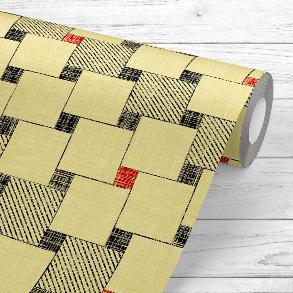 Abstract Geometric Retro Wallpaper Roll - Wallpapers Peel & Stick - ArtzFolio.com