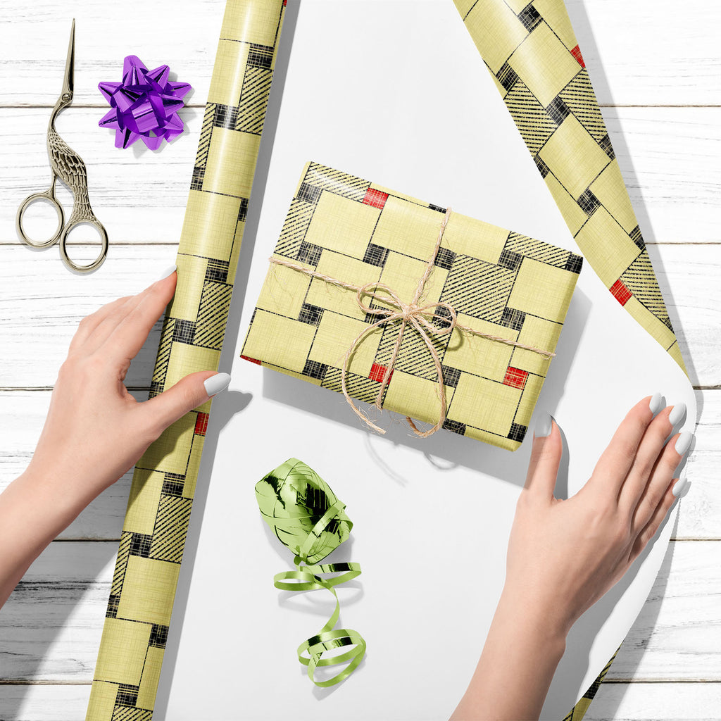 Abstract Geometric Retro Art & Craft Gift Wrapping Paper - Wrapping Papers - ArtzFolio.com