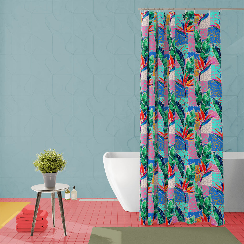 Watercolor Tropical Flowers With Doodles Washable Waterproof Shower Curtain-Shower Curtains-CUR_SH_EL-IC 5016366 IC 5016366, Art and Paintings, Botanical, Digital, Digital Art, Dots, Floral, Flowers, Geometric, Geometric Abstraction, Graphic, Illustrations, Minimalism, Nature, Patterns, Scenic, Signs, Signs and Symbols, Tropical, Watercolour, watercolor, with, doodles, washable, waterproof, shower, curtain, color, patchwork, flower, pattern, water, art, paradise, background, doodle, illustration, scrabble, 