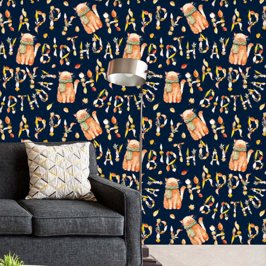 Happy Birthday with Ginger Cat D2 Wallpaper Roll-Wallpapers Peel & Stick-WAL_PA-IC 5016374 IC 5016374, Ancient, Animals, Baby, Birthday, Black, Black and White, Books, Calligraphy, Children, Cities, City Views, Fantasy, Hand Drawn, Historical, Illustrations, Kids, Medieval, Nature, Patterns, Scenic, Text, Vintage, Watercolour, happy, with, ginger, cat, d2, wallpaper, roll, animal, autumn, background, blue, book, card, city, colorful, cozy, dark, defoliation, dreams, fairy, tale, falling, friend, friendship,
