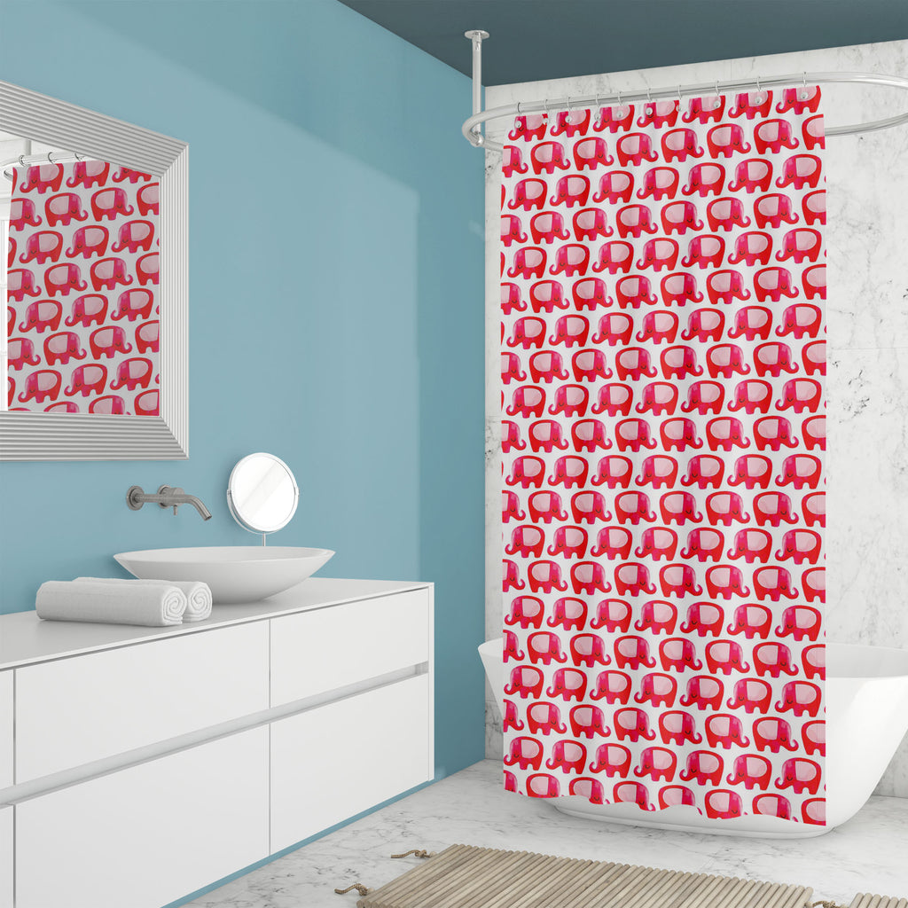 Pink Elephants D2 Washable Waterproof Shower Curtain-Shower Curtains-CUR_SH_EL-IC 5016379 IC 5016379, Animals, Animated Cartoons, Art and Paintings, Baby, Caricature, Cartoons, Children, Digital, Digital Art, Graphic, Illustrations, Kids, Modern Art, Nature, Patterns, Scenic, Signs, Signs and Symbols, Watercolour, pink, elephants, d2, washable, waterproof, shower, curtain, elephant, watercolor, print, cute, pattern, nursery, girl, illustration, painted, seamless, silhouette, vector, animal, art, background,