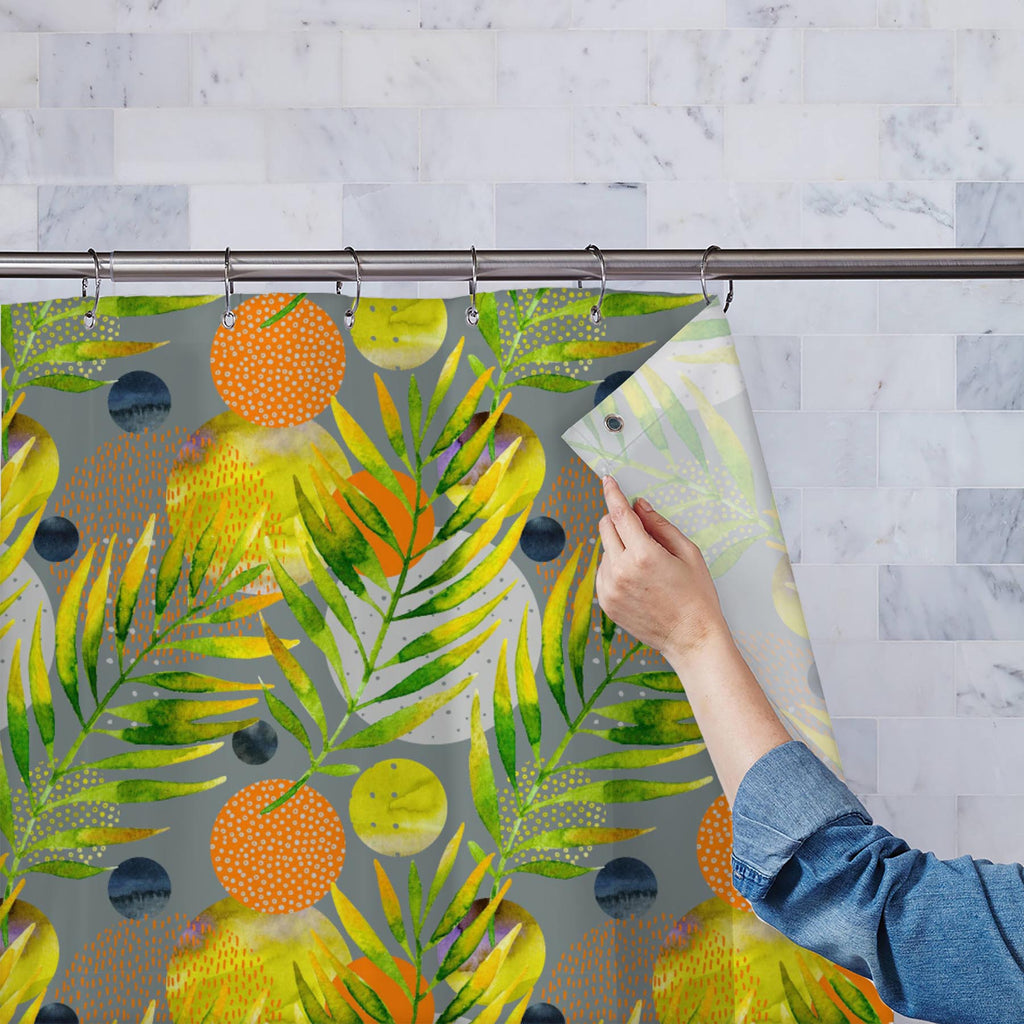 Watercolor Floral Leaves D5 Washable Waterproof Shower Curtain-Shower Curtains-CUR_SH_EL-IC 5016381 IC 5016381, Abstract Expressionism, Abstracts, Art and Paintings, Botanical, Circle, Digital, Digital Art, Dots, Drawing, Floral, Flowers, Geometric, Geometric Abstraction, Graphic, Illustrations, Nature, Patterns, Scenic, Semi Abstract, Signs, Signs and Symbols, Stripes, Tropical, Watercolour, watercolor, leaves, d5, washable, waterproof, shower, curtain, abstract, art, background, color, dash, design, doodl