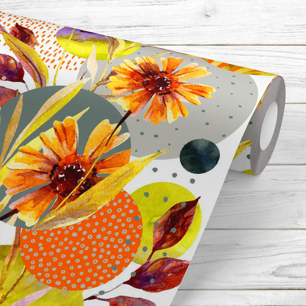 Watercolor Floral Leaves D6 Wallpaper Roll-Wallpapers Peel & Stick-WAL_PA-IC 5016392 IC 5016392, Abstract Expressionism, Abstracts, Art and Paintings, Botanical, Circle, Digital, Digital Art, Dots, Floral, Flowers, Geometric, Geometric Abstraction, Graphic, Illustrations, Nature, Patterns, Scenic, Semi Abstract, Signs, Signs and Symbols, Watercolour, watercolor, leaves, d6, wallpaper, roll, border, fall, seamless, autumn, color, pattern, design, water, illustration, aster, rudbeckia, scribble, art, backgrou