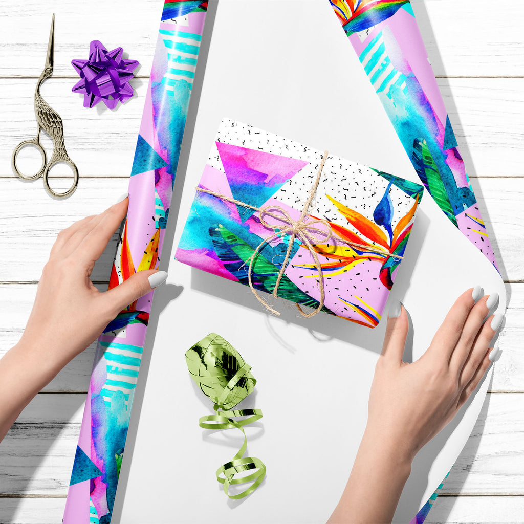 Watercolor Exotic Summer Art & Craft Gift Wrapping Paper-Wrapping Papers-WRP_PP-IC 5016396 IC 5016396, 80s, 90s, Abstract Expressionism, Abstracts, Art and Paintings, Botanical, Digital, Digital Art, Dots, Floral, Flowers, Geometric, Geometric Abstraction, Graphic, Hipster, Illustrations, Minimalism, Modern Art, Nature, Patterns, Semi Abstract, Signs, Signs and Symbols, Splatter, Tropical, Watercolour, watercolor, exotic, summer, art, craft, gift, wrapping, paper, tropic, minimal, design, paint, style, 1980