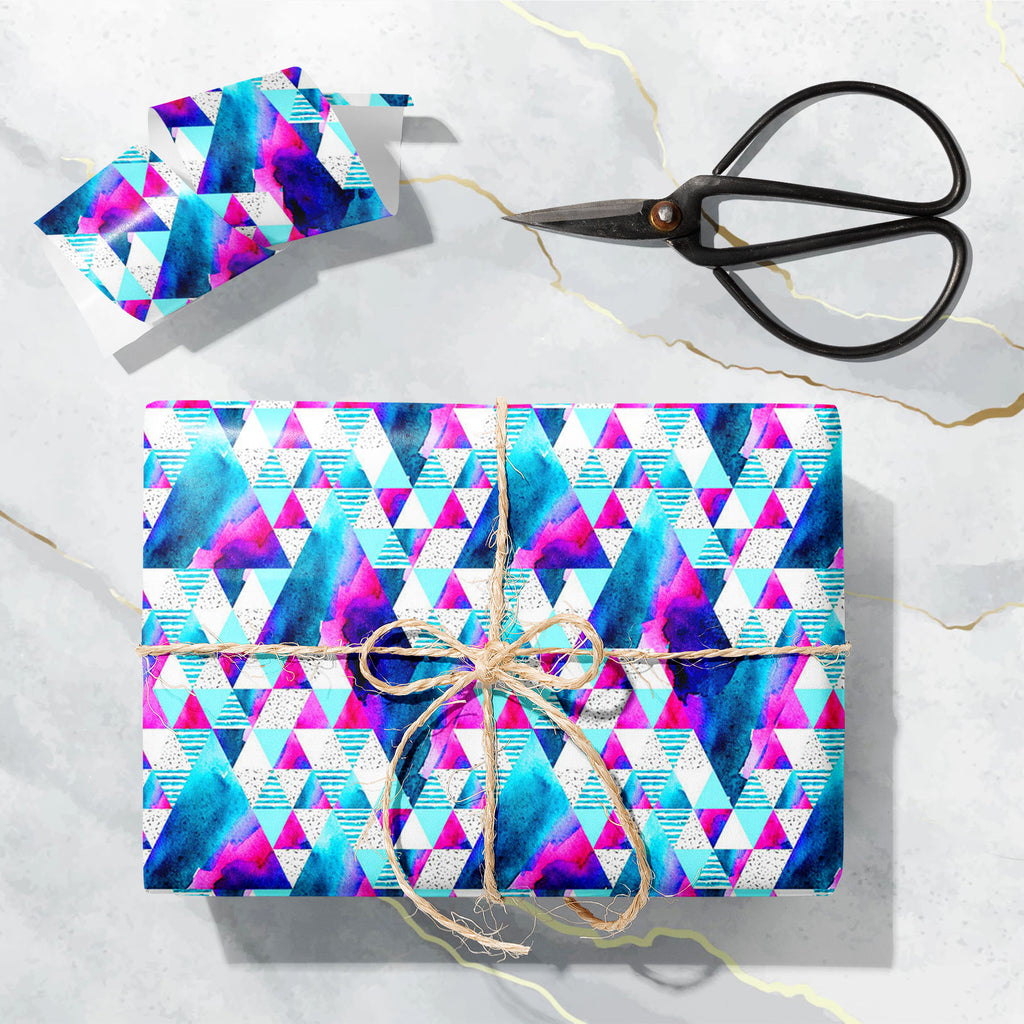 Watercolor Triangles D3 Art & Craft Gift Wrapping Paper-Wrapping Papers-WRP_PP-IC 5016400 IC 5016400, 80s, Abstract Expressionism, Abstracts, Art and Paintings, Black and White, Digital, Digital Art, Dots, Geometric, Geometric Abstraction, Graphic, Hipster, Illustrations, Modern Art, Patterns, Semi Abstract, Signs, Signs and Symbols, Stripes, Triangles, Watercolour, White, watercolor, d3, art, craft, gift, wrapping, paper, abstract, backdrop, background, blob, color, colorful, dab, decor, design, doodle, el