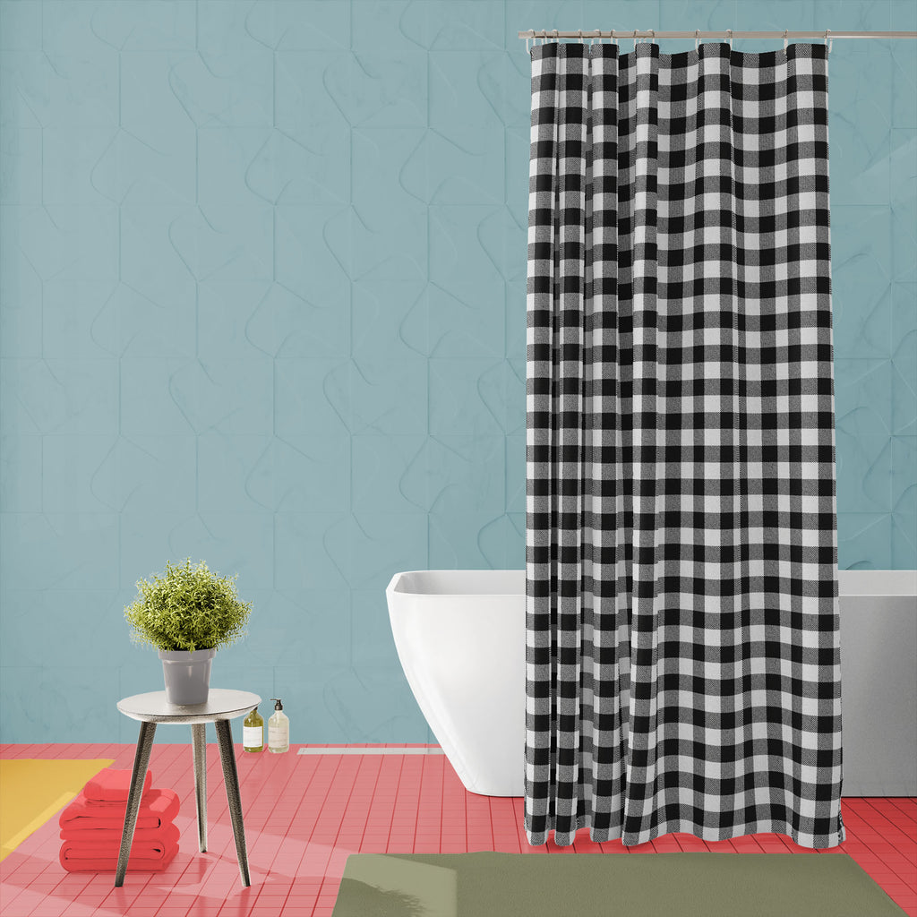 Buffalo Plaid Washable Waterproof Shower Curtain-Shower Curtains-CUR_SH_EL-IC 5016402 IC 5016402, Ancient, Black, Black and White, Books, Check, Christianity, Countries, Historical, Holidays, Medieval, Patterns, Plaid, Retro, Vintage, buffalo, washable, waterproof, shower, curtain, seamless, pattern, grey, holiday, christmas, flannel, lumberjack, background, fall, repeat, warm, winter, autumn, backdrop, bright, cabin, checkered, cloth, cottage, country, december, fabric, hunter, jacket, kilt, lumber, male, 