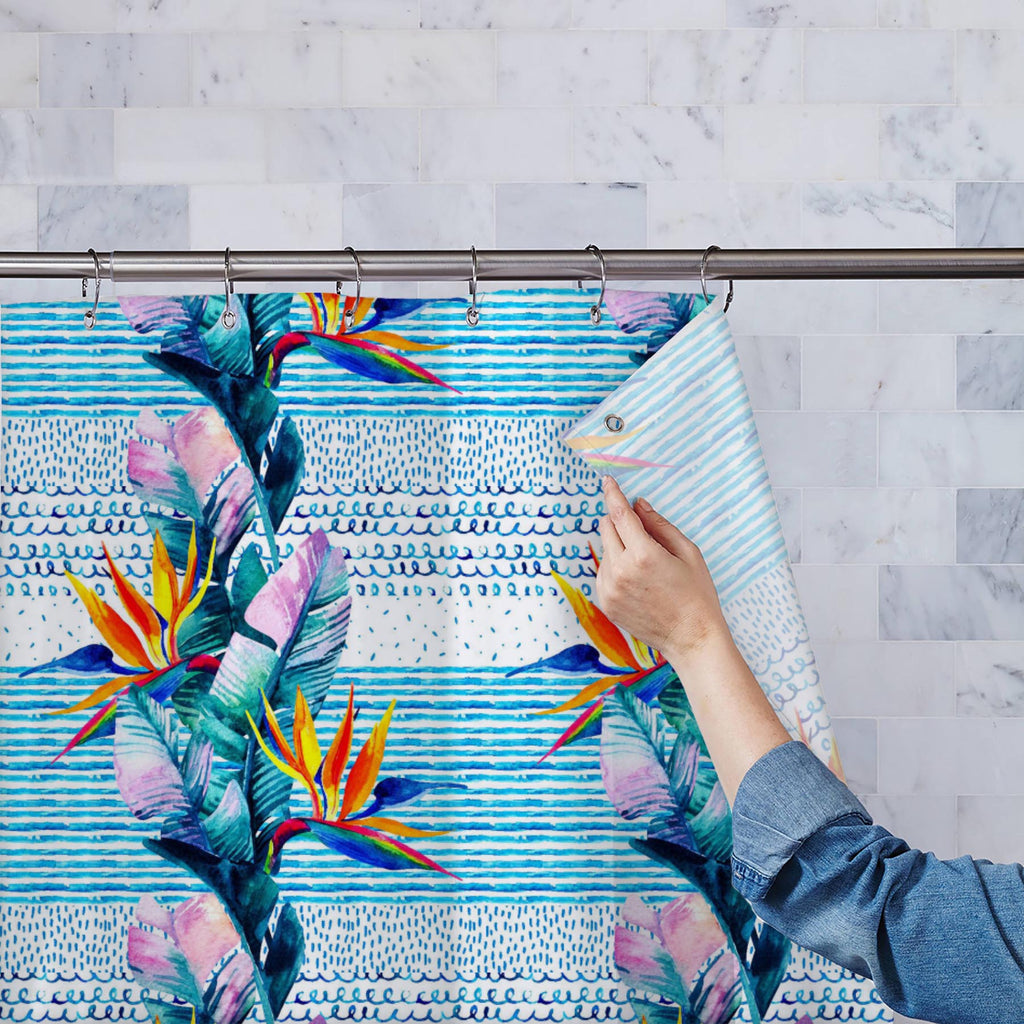 Watercolor Floral Leaves D7 Washable Waterproof Shower Curtain-Shower Curtains-CUR_SH_EL-IC 5016405 IC 5016405, Abstract Expressionism, Abstracts, Art and Paintings, Botanical, Digital, Digital Art, Dots, Floral, Flowers, Geometric, Geometric Abstraction, Graphic, Illustrations, Nature, Nautical, Patterns, Scenic, Semi Abstract, Signs, Signs and Symbols, Stripes, Tropical, Watercolour, watercolor, leaves, d7, washable, waterproof, shower, curtain, flower, pattern, exotic, marine, seamless, abstract, art, ba