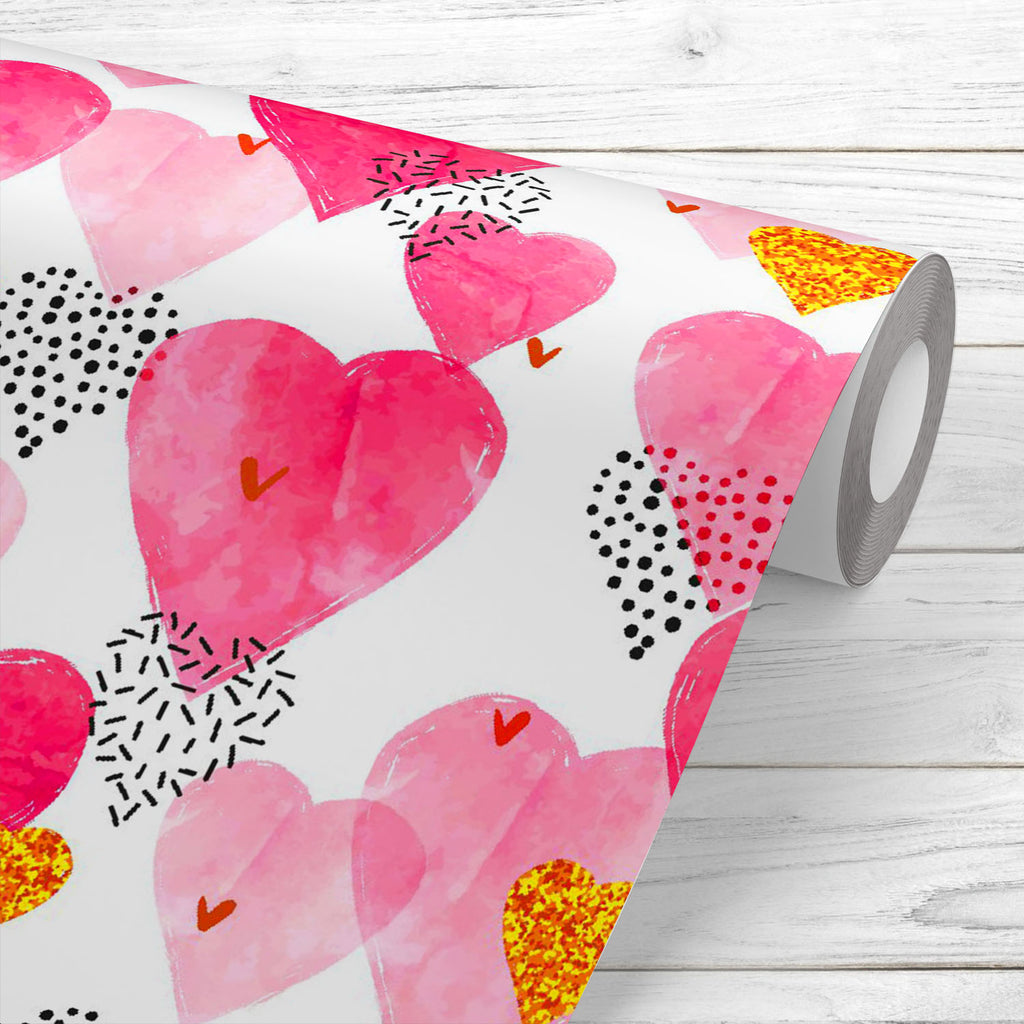 Pink Watercolor Hearts Wallpaper Roll-Wallpapers Peel & Stick-WAL_PA-IC 5016410 IC 5016410, Abstract Expressionism, Abstracts, Ancient, Art and Paintings, Black and White, Decorative, Drawing, Fashion, Hearts, Historical, Holidays, Illustrations, Love, Medieval, Patterns, Retro, Romance, Semi Abstract, Signs, Signs and Symbols, Vintage, Watercolour, Wedding, White, pink, watercolor, wallpaper, roll, pattern, valentine, abstract, background, celebration, day, design, drawn, glitter, gold, hand, heart, holida