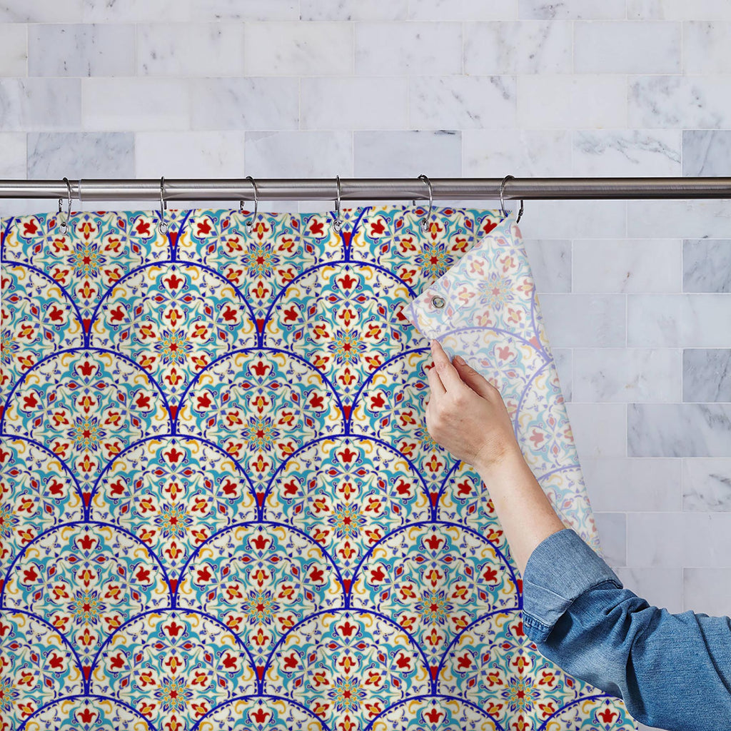 Colorful Turkish Patchwork Style Washable Waterproof Shower Curtain-Shower Curtains-CUR_SH_EL-IC 5016431 IC 5016431, Abstract Expressionism, Abstracts, Ancient, Art and Paintings, Botanical, Circle, Decorative, Digital, Digital Art, Floral, Flowers, Graphic, Historical, Illustrations, Indian, Mandala, Medieval, Moroccan, Nature, Patterns, Portuguese, Retro, Semi Abstract, Signs, Signs and Symbols, Spanish, Turkish, Vintage, colorful, patchwork, style, washable, waterproof, shower, curtain, motif, illustrati