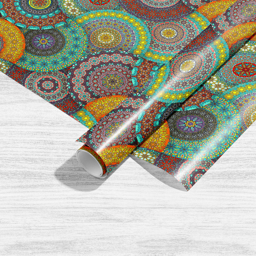 Vintage Floral & Mandala D15 Art & Craft Gift Wrapping Paper-Wrapping Papers-WRP_PP-IC 5016433 IC 5016433, Abstract Expressionism, Abstracts, African, Ancient, Art and Paintings, Bohemian, Botanical, Chinese, Culture, Decorative, Ethnic, Fashion, Floral, Flowers, Geometric, Geometric Abstraction, Historical, Illustrations, Indian, Mandala, Medieval, Mexican, Moroccan, Nature, Patterns, Pets, Retro, Semi Abstract, Signs, Signs and Symbols, Traditional, Tribal, Turkish, Vintage, World Culture, d15, art, craft