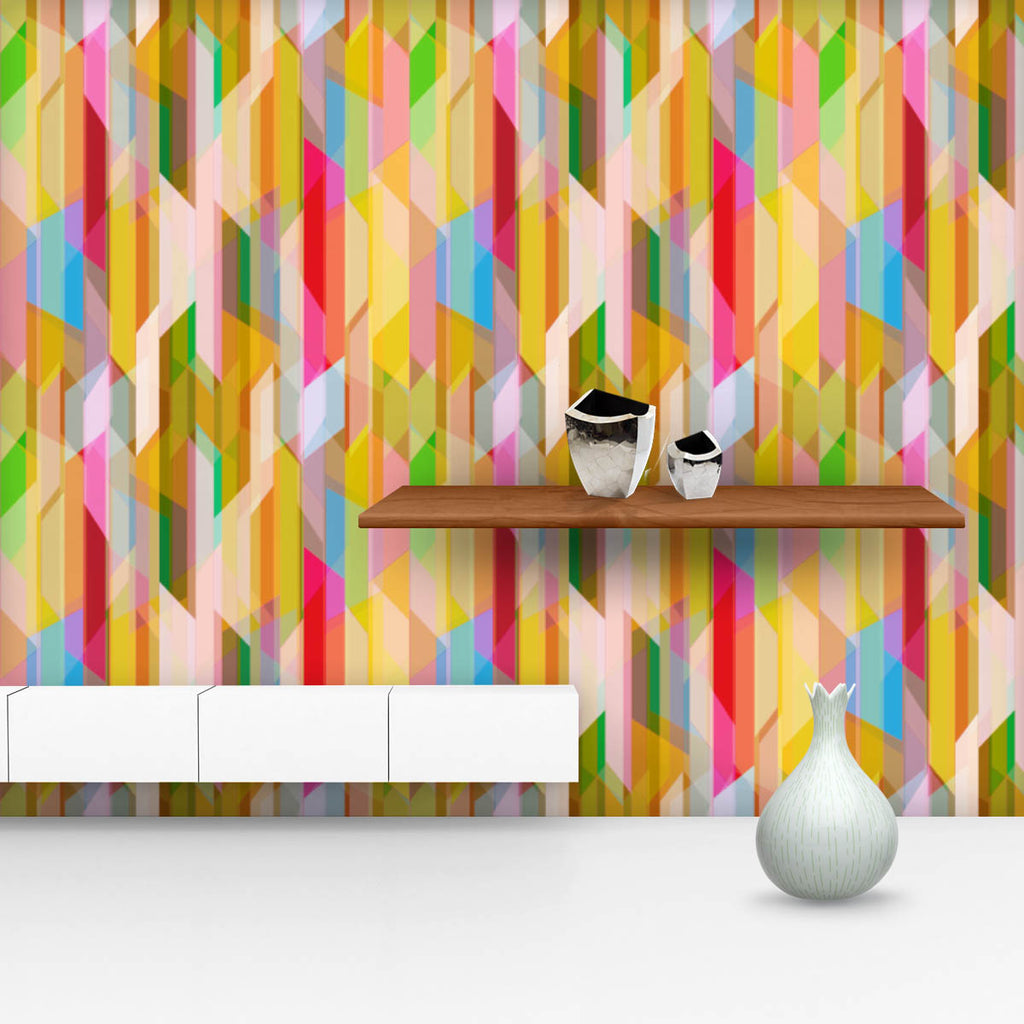 Abstract Color Pattern Wallpaper Roll - Wallpapers Peel & Stick - ArtzFolio.com