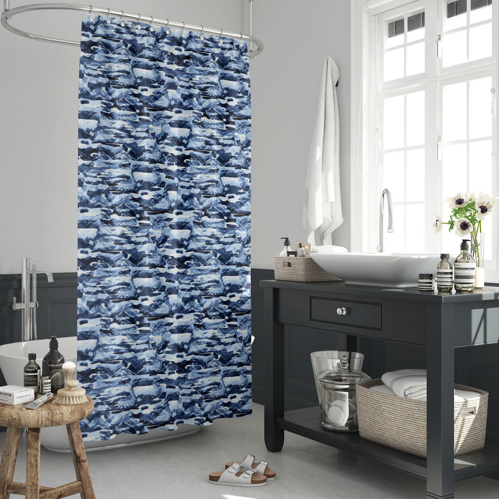 Abstract Watercolor Splash Washable Waterproof Shower Curtain - Shower Curtains - ArtzFolio.com