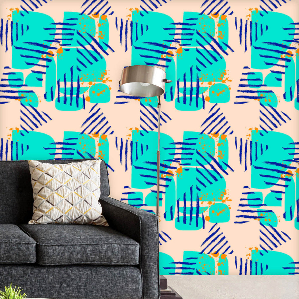 Abstract Geometric Forms Wallpaper Roll - Wallpapers Peel & Stick - ArtzFolio.com