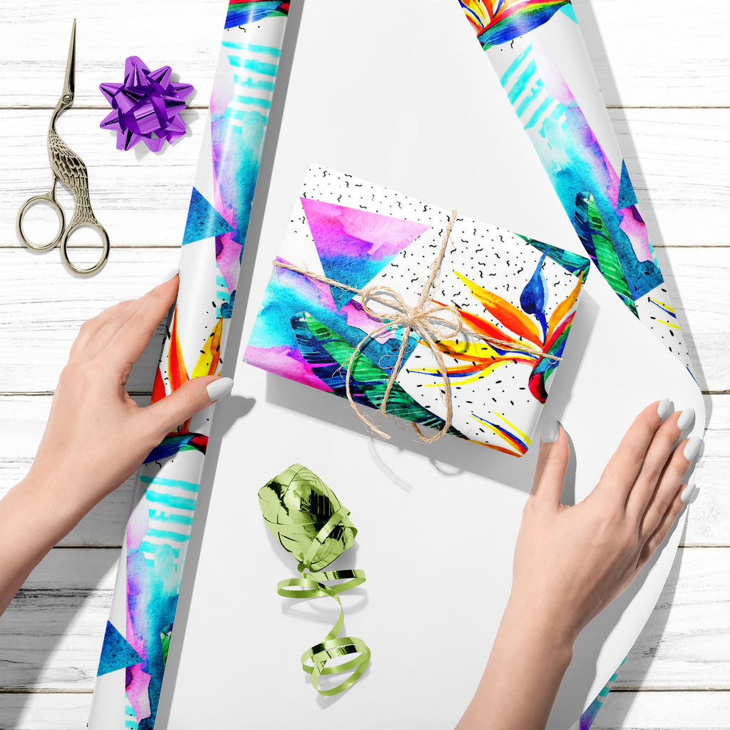 Summer Tropical Minimal Art Art & Craft Gift Wrapping Paper-Wrapping Papers-WRP_PP-IC 5016462 IC 5016462, 80s, 90s, Abstract Expressionism, Abstracts, Art and Paintings, Botanical, Digital, Digital Art, Dots, Floral, Flowers, Geometric, Geometric Abstraction, Graphic, Hipster, Illustrations, Minimalism, Modern Art, Nature, Patterns, Semi Abstract, Signs, Signs and Symbols, Splatter, Tropical, Watercolour, summer, minimal, art, craft, gift, wrapping, paper, abstract, pattern, watercolor, background, flower, 