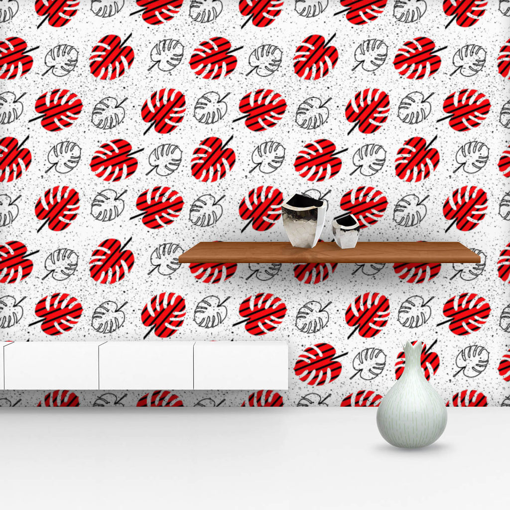 Memphis Tropical Leaves Wallpaper Roll-Wallpapers Peel & Stick-WAL_PA-IC 5016466 IC 5016466, 80s, 90s, Abstract Expressionism, Abstracts, Ancient, Birthday, Chevron, Culture, Digital, Digital Art, Ethnic, Fashion, Festivals and Occasions, Festive, Graphic, Hipster, Historical, Illustrations, Medieval, Patterns, Scandinavian, Semi Abstract, Signs, Signs and Symbols, Traditional, Tribal, Tropical, Typography, Vintage, World Culture, memphis, leaves, wallpaper, roll, abstract, backdrop, booklet, chevrons, clot