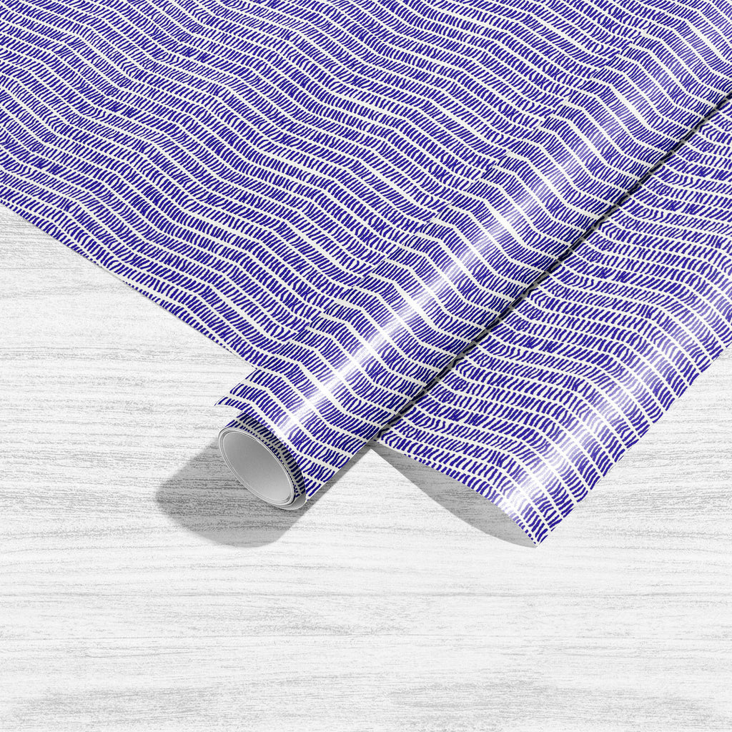 Blue & White Vintage Stripes Art & Craft Gift Wrapping Paper-Wrapping Papers-WRP_PP-IC 5016467 IC 5016467, Abstract Expressionism, Abstracts, African, American, Ancient, Art and Paintings, Aztec, Black and White, Culture, Decorative, Digital, Digital Art, Drawing, Ethnic, Fashion, Folk Art, Geometric, Geometric Abstraction, Graphic, Historical, Illustrations, Medieval, Mexican, Patterns, Retro, Semi Abstract, Signs, Signs and Symbols, Stripes, Traditional, Tribal, Vintage, White, World Culture, blue, art, c
