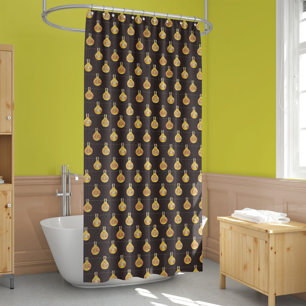 Vintage Edison Lamp Image Washable Waterproof Shower Curtain-Shower Curtains-CUR_SH_EL-IC 5016469 IC 5016469, Ancient, Art and Paintings, Black, Black and White, Cities, City Views, Historical, Illustrations, Inspirational, Medieval, Motivation, Motivational, Paintings, Patterns, Retro, Science Fiction, Vintage, Watercolour, edison, lamp, image, washable, waterproof, shower, curtain, antique, art, background, bright, bulb, chandelier, classic, concept, creative, creativity, dark, decor, electric, electricit