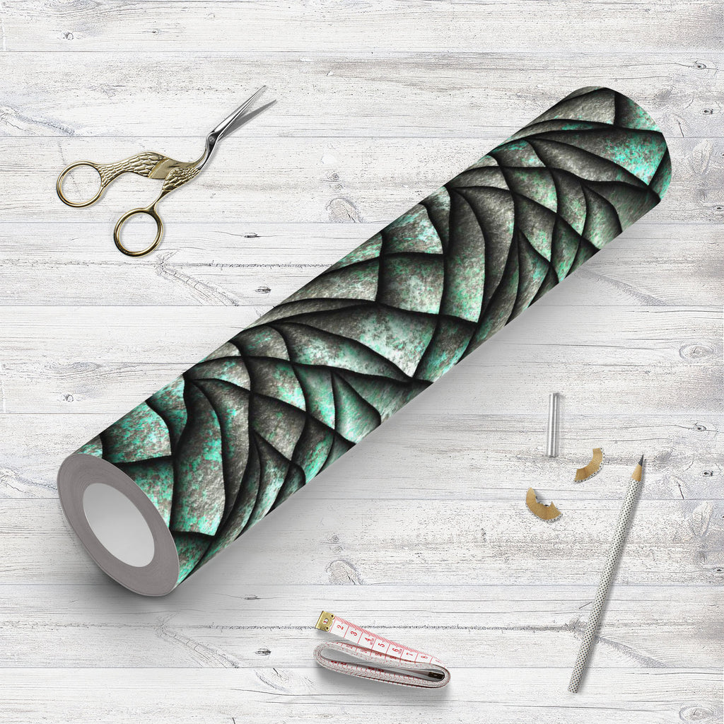 3D Metallic Dragon Scales Wallpaper Roll - Wallpapers Peel & Stick - ArtzFolio.com