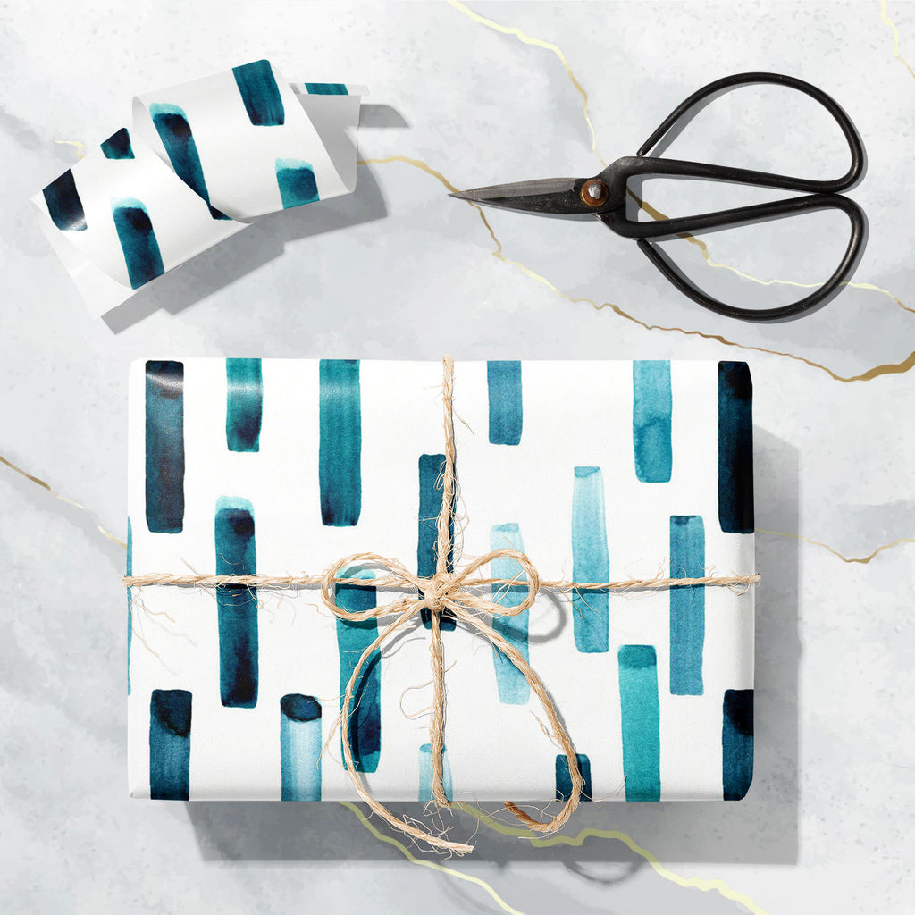Abstract Watercolor Lines D2 Art & Craft Gift Wrapping Paper - Wrapping Papers - ArtzFolio.com
