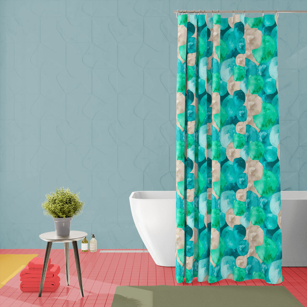 Watercolor Round Shapes Washable Waterproof Shower Curtain-Shower Curtains-CUR_SH_EL-IC 5016495 IC 5016495, Abstract Expressionism, Abstracts, Ancient, Art and Paintings, Circle, Digital, Digital Art, Dots, Graphic, Historical, Illustrations, Medieval, Patterns, Semi Abstract, Signs, Signs and Symbols, Vintage, Watercolour, watercolor, round, shapes, washable, waterproof, shower, curtain, pattern, aqua, seamless, background, abstract, vector, beautiful, brush, gray, marine, mint, spot, art, azure, ball, bri