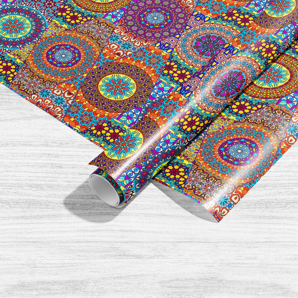 Vintage Floral & Mandala D16 Art & Craft Gift Wrapping Paper-Wrapping Papers-WRP_PP-IC 5016502 IC 5016502, Abstract Expressionism, Abstracts, African, Ancient, Art and Paintings, Bohemian, Botanical, Chinese, Culture, Decorative, Ethnic, Fashion, Floral, Flowers, Geometric, Geometric Abstraction, Historical, Illustrations, Indian, Mandala, Medieval, Mexican, Moroccan, Nature, Patterns, Pets, Retro, Semi Abstract, Signs, Signs and Symbols, Traditional, Tribal, Turkish, Vintage, World Culture, d16, art, craft