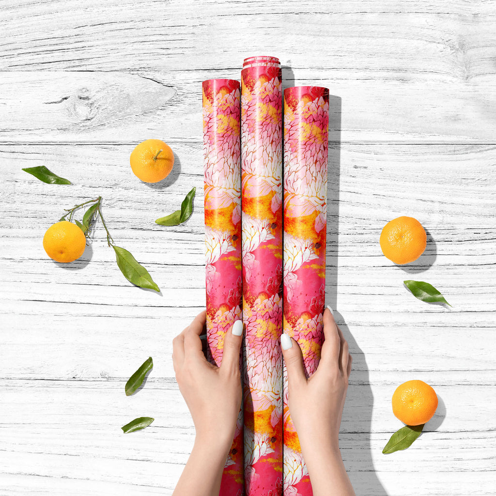 Abstract Chrysanthemum Pattern Art & Craft Gift Wrapping Paper - Wrapping Papers - ArtzFolio.com