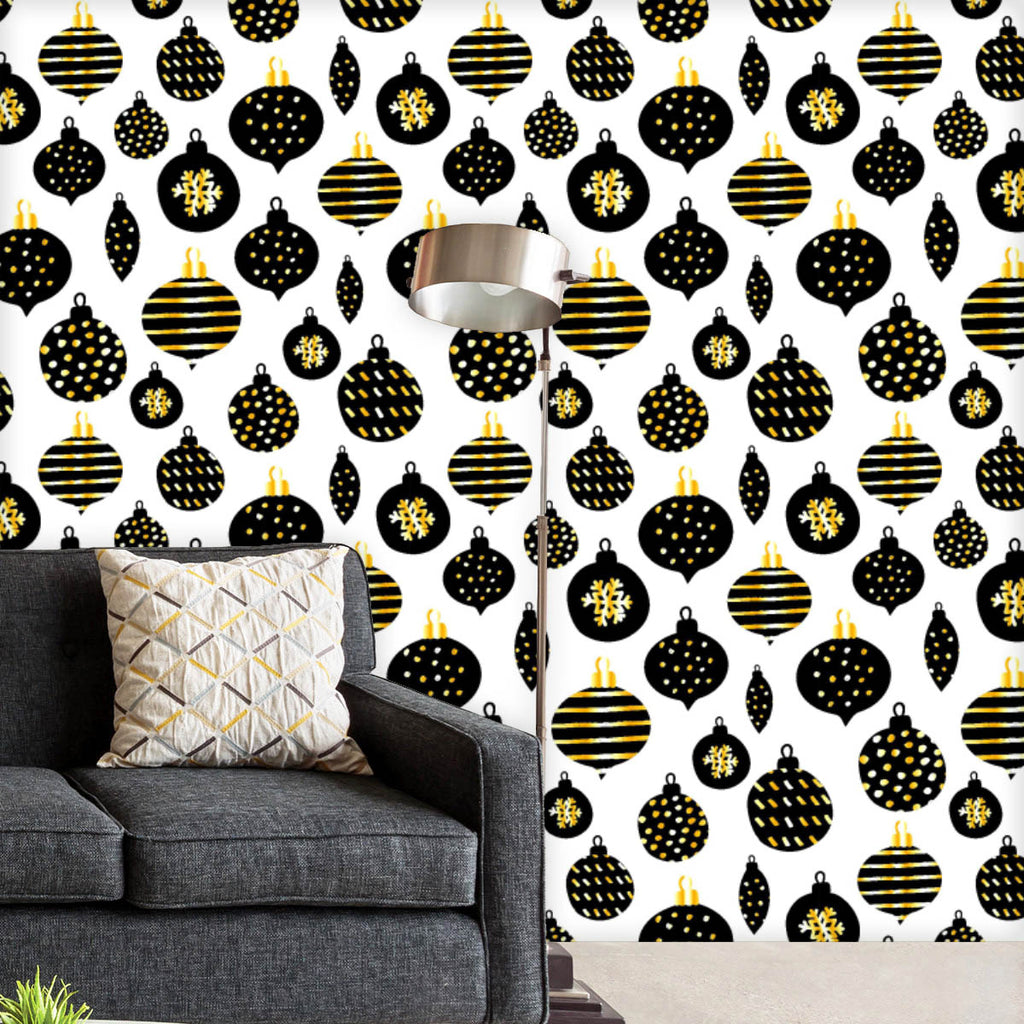 Repeating Christmas Baubles Wallpaper Roll-Wallpapers Peel & Stick-WAL_PA-IC 5016505 IC 5016505, Abstract Expressionism, Abstracts, Art and Paintings, Black, Black and White, Christianity, Digital, Digital Art, Geometric, Geometric Abstraction, Graphic, Holidays, Illustrations, Modern Art, Patterns, Retro, Semi Abstract, Signs, Signs and Symbols, White, Wooden, repeating, christmas, baubles, wallpaper, roll, pattern, gold, paper, cool, gift, modern, abstract, art, backdrop, background, ball, bauble, card, c