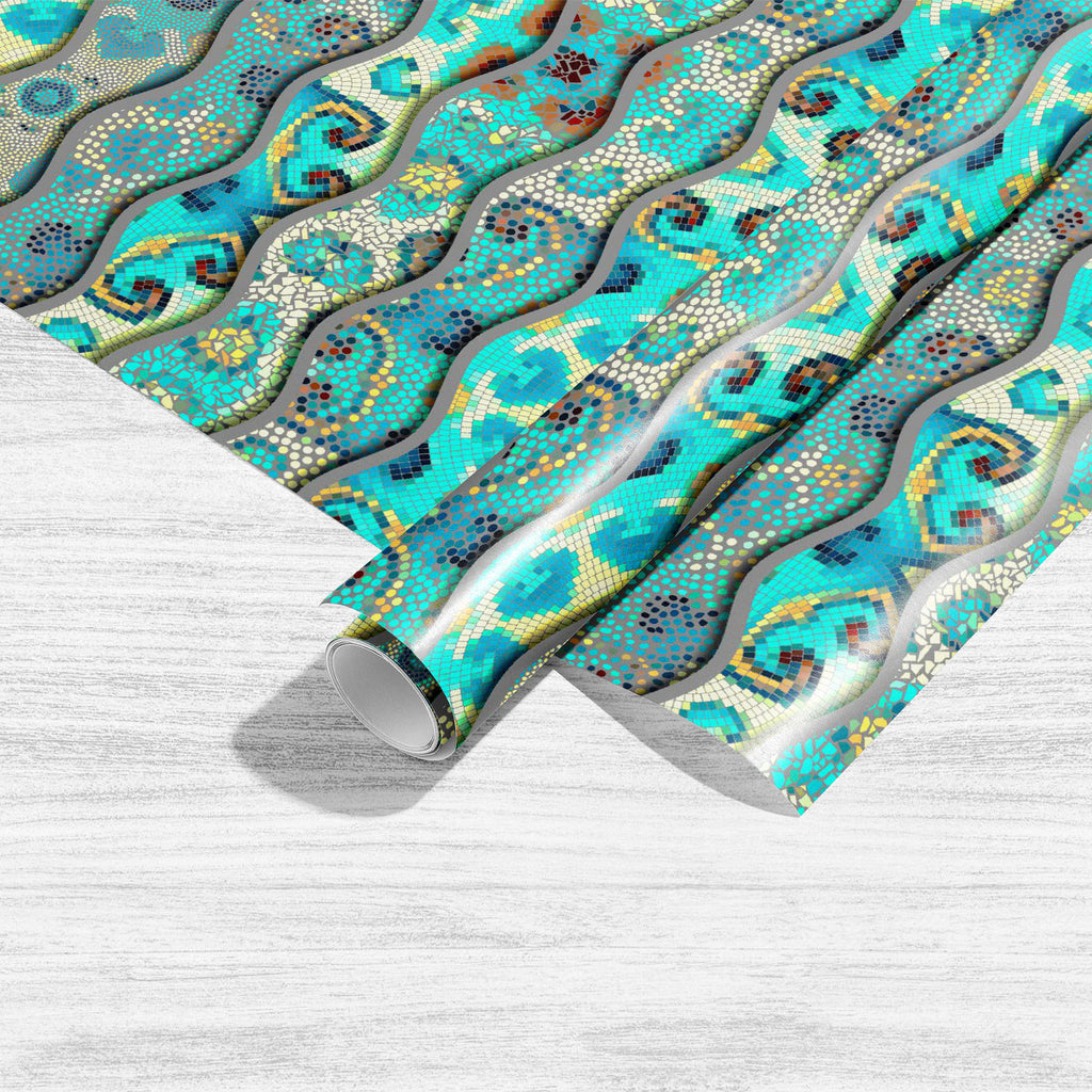 Ornate Mosaic Waves Art & Craft Gift Wrapping Paper-Wrapping Papers-WRP_PP-IC 5016508 IC 5016508, Ancient, Art and Paintings, Circle, Culture, Decorative, Ethnic, Geometric, Geometric Abstraction, Historical, Illustrations, Marble and Stone, Medieval, Patterns, Retro, Traditional, Tribal, Vintage, World Culture, ornate, mosaic, waves, art, craft, gift, wrapping, paper, backdrop, background, broken, ceramic, continuity, creative, curved, decor, floor, texture, glass, grunge, indian, style, irregular, tile, m