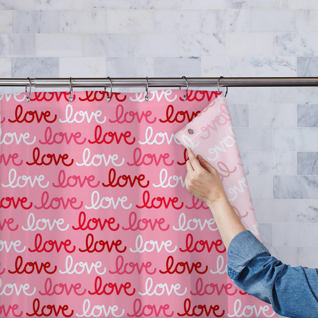 Valentine Day Love Washable Waterproof Shower Curtain-Shower Curtains-CUR_SH_EL-IC 5016510 IC 5016510, Abstract Expressionism, Abstracts, Art and Paintings, Calligraphy, Digital, Digital Art, Graphic, Hand Drawn, Illustrations, Love, Modern Art, Patterns, Quotes, Romance, Semi Abstract, Signs, Signs and Symbols, Text, Typography, Wedding, valentine, day, washable, waterproof, shower, curtain, pattern, print, seamless, type, abstract, font, vector, word, art, backdrop, background, card, decoration, design, h